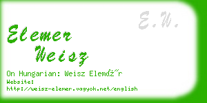 elemer weisz business card